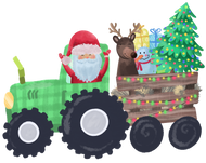 Santa tractor - Glitz ‘N’ Glam