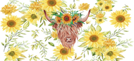 Sunflower cow seamless tumbler print - Glitz ‘N’ Glam