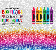 Crayon 2 seamless tumbler sublimation print - Glitz ‘N’ Glam